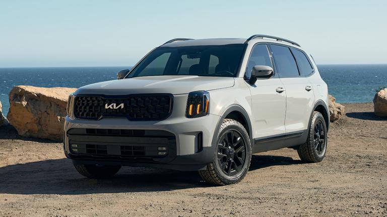 2025 Kia Telluride parked outside by a body of water.